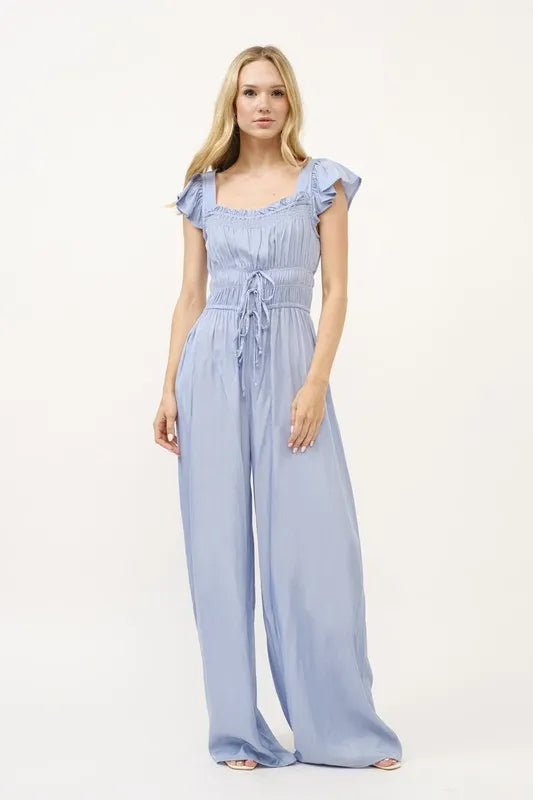 And The Why Ruched Multi Strings Jumpsuit-Boohh