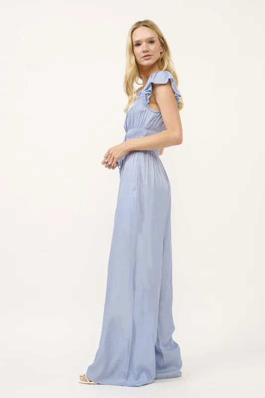And The Why Ruched Multi Strings Jumpsuit-Boohh