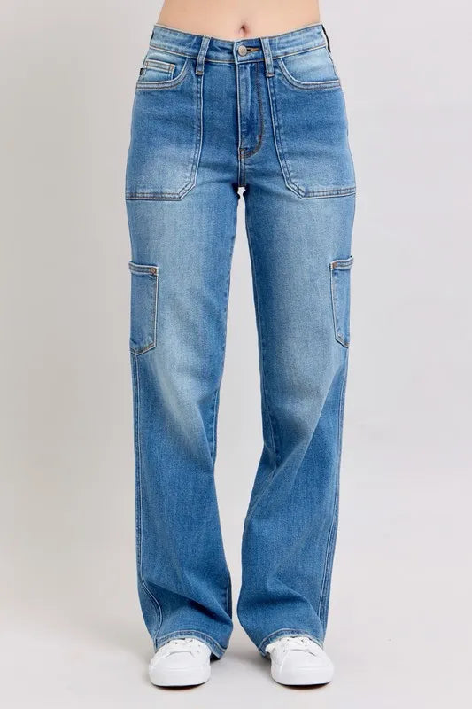 Judy Blue Full Size High Waist 90's Straight Jeans Plus Size-Boohh