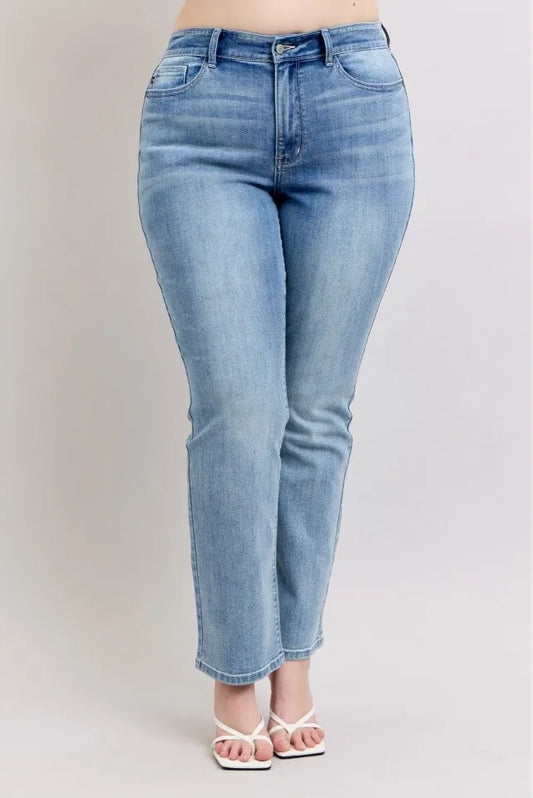 Judy Blue Plus Size High Waist Dad Jeans-Boohh