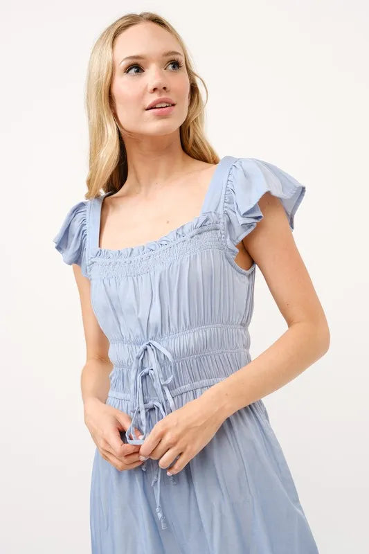 And The Why Ruched Multi Strings Jumpsuit-Boohh