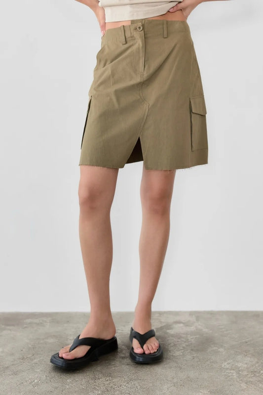 POL Slit Skirt with Pockets-Boohh