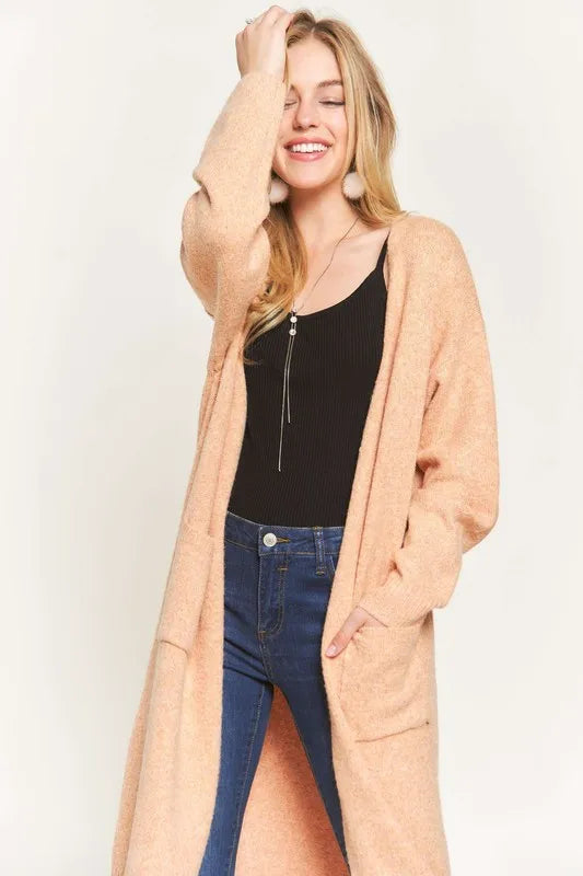 ADORA 2tone Sweater Open Cardigan-Boohh